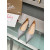 Christian Louboutin Silver Glitter Pointed‑Toe Low‑Wedge Heel Flats