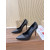 Christian Louboutin Black Leather 100mm Pointed Toe Stiletto Pumps