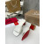 Christian Louboutin White Leather 55mm heel Block Heel Slide Sandal