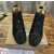Christian Louboutin Black Glitter Spike‑Embellished High‑Top Sneakers