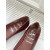 Christian Louboutin × Maison Margiela Burgundy Patent Tabi Split‑Toe Flat Shoes