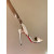 Christian Louboutin Champagne Satin 120mm Heel Tie‑Ankle Stiletto Sandals