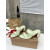 Christian Louboutin Mint Green Leather 55mm heel Slide Sandals