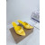 Christian Louboutin Yellow Patent 85mm Pointed‑Toe Mule Heels