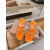 Christian Louboutin Orange Patent Leather 100mm heel Silver‑Spiked Mule High‑Heel Sandals