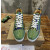 Christian Louboutin Green Crystal‑Embellished Snake‑Print High‑Top Sneakers