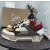 Christian Louboutin Brown‑White Suede‑Mesh Spiked Platform Lace‑Up Sneakers
