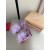 Christian Louboutin Purple Satin Feather 100mm Slingback Sandals