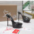 Christian Louboutin Black Patent PVC Strap Platform Stiletto Heel Mules