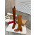 Christian Louboutin Cognac Suede 85mm heel Block‑Heel Over‑The‑Knee Boots