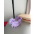 Christian Louboutin Purple Satin Feather 100mm Slingback Sandals