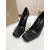 Christian Louboutin Black Satin Bow 100mm Square Toe Stiletto Pumps