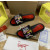 Christian Louboutin Black Colorful Graffiti‑Print Spiked Slide Sandals