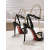 Christian Louboutin Black Patent 120mm Crystal Flower Platform Stiletto Sandals