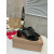 Christian Louboutin Black Croc‑Embossed 70mm Block Heel Thong Mule Sandals