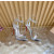 Christian Louboutin Silver Metallic Double‑Strap Platform High‑Heel Sandals 120mm heel