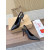 Christian Louboutin Black Leather 85mm Pointed Toe Slingback Pumps
