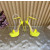 Christian Louboutin Yellow Patent Leather Platform Ankle‑Strap High‑Heel Sandals 150mm heel
