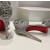 Christian Louboutin Silver Crackled Leather Crystal 120mm Platform Heel Sandals