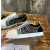Christian Louboutin Denim Mixed‑Media Crystal Spike Low‑Top Sneakers