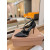 Christian Louboutin Black Leather Spiked Crisscross Strap Pointed‑Toe High‑Heel Pumps