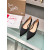 Christian Louboutin Black Satin Pointed‑Toe Low‑Wedge Heel Flats