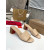 Christian Louboutin Beige Leather 55mm heel Block Heel Slide Sandal