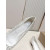 Christian Louboutin White Mesh Crystal‑Studded Pointed‑Toe Flat Shoes
