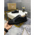 Christian Louboutin Black Leather Jet Crystal‑Encrusted Low‑Top Sneakers