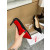 Christian Louboutin Black Suede Scalloped Crystal‑Dot 100mm heel Pump