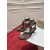Christian Louboutin Brown Satin Ankle Wrap Bow Kitten Heel Pumps