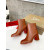Christian Louboutin Tan Smooth Leather 85mm Block‑Heel Side‑Zip Ankle Boots
