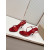 Christian Louboutin Red Patent Leather 100mm Stiletto Heel Slingback Sandals