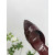 Christian Louboutin Burgundy Patent 85mm Pointed‑Toe Mule Heels