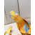 Christian Louboutin Yellow Floral Satin 70mm Bow Heel Mule Sandals