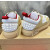 Christian Louboutin Beige‑White Spiked Platform Low‑Top Sneakers