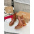 Christian Louboutin Brown Leather Buckle‑Strap Lug‑Sole Chelsea Ankle Boots
