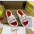 Christian Louboutin White Rubber Slide Sandals Red Signature Script Logo
