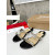 Christian Louboutin Black Crystal Embellished Flat Slide Sandal
