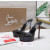 Christian Louboutin Black Patent PVC Strap Platform Stiletto Heel Mules