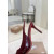 Christian Louboutin Burgundy Patent 85mm Slingback Pointed‑Toe Heel Pumps