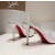 Christian Louboutin White Patent Peep‑Toe Stiletto Heel Mules