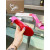 Christian Louboutin Pink Crystal Crisscross Mule Slide Sandal 100mm heel