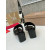 Christian Louboutin Black Croc‑Embossed 70mm Block Heel Thong Mule Sandals