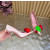 Christian Louboutin Pink Satin Multicolor Fabric Flower 100mm Stiletto Heel Pumps