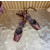 Christian Louboutin Brown Satin Crystal‑Embellished Ankle‑Tie Slingback Ballet Flats