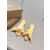 Christian Louboutin Yellow Watercolor‑Print Satin Bow Mule Kitten Heel Sandals 55mm heel