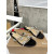 Christian Louboutin Black Crystal Embellished Flat Slide Sandal