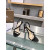 Christian Louboutin Black Nappa Asymmetric Curved Strap Slingback Sandal 100mm heel