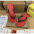 Christian Louboutin Red Embossed‑Logo Studded Flip‑Flop Sandals